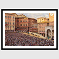 La Curva di San Martino – Siena Horse Racing Wall Art, Italian Photography Print