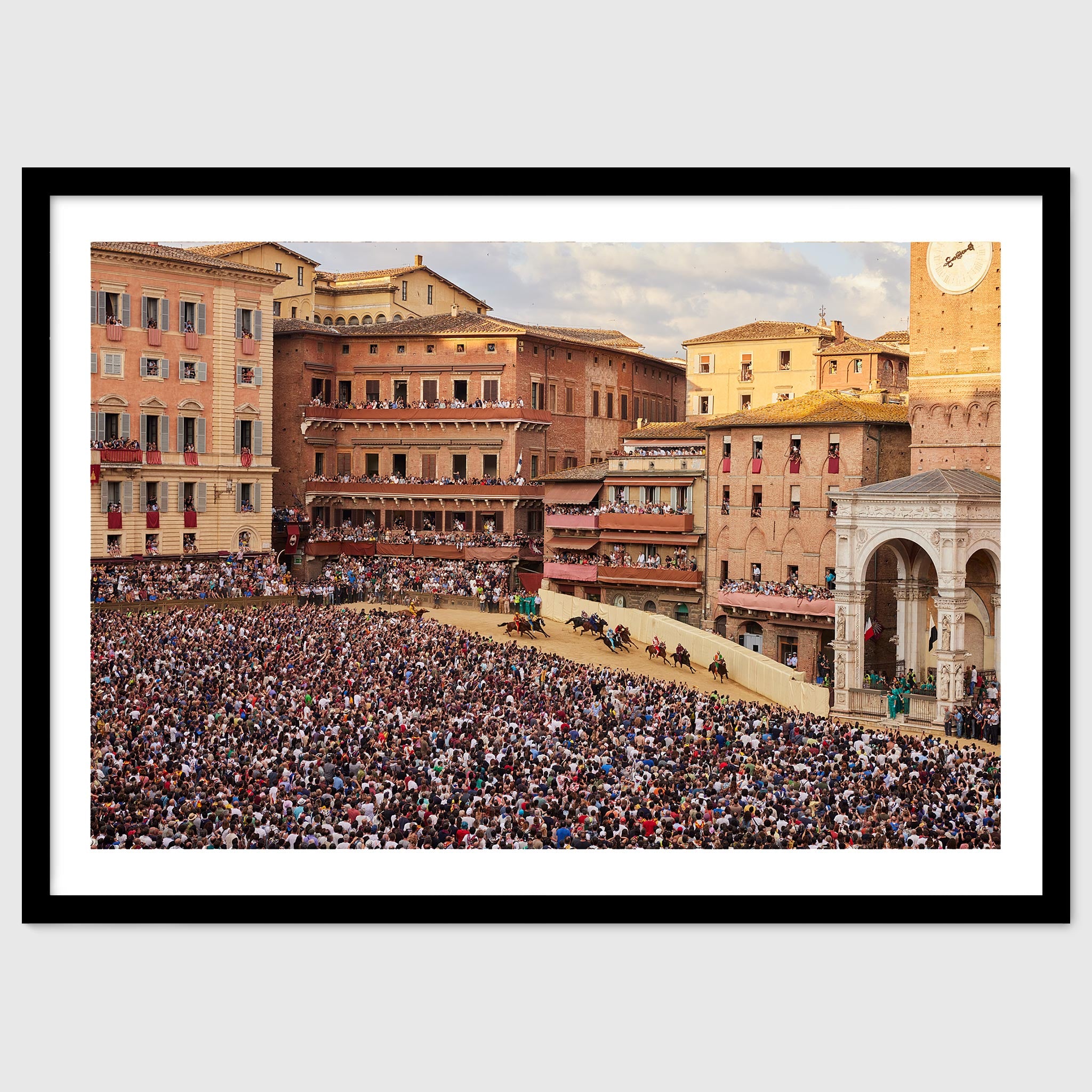 La Curva di San Martino – Siena Horse Racing Wall Art, Italian Photography Print