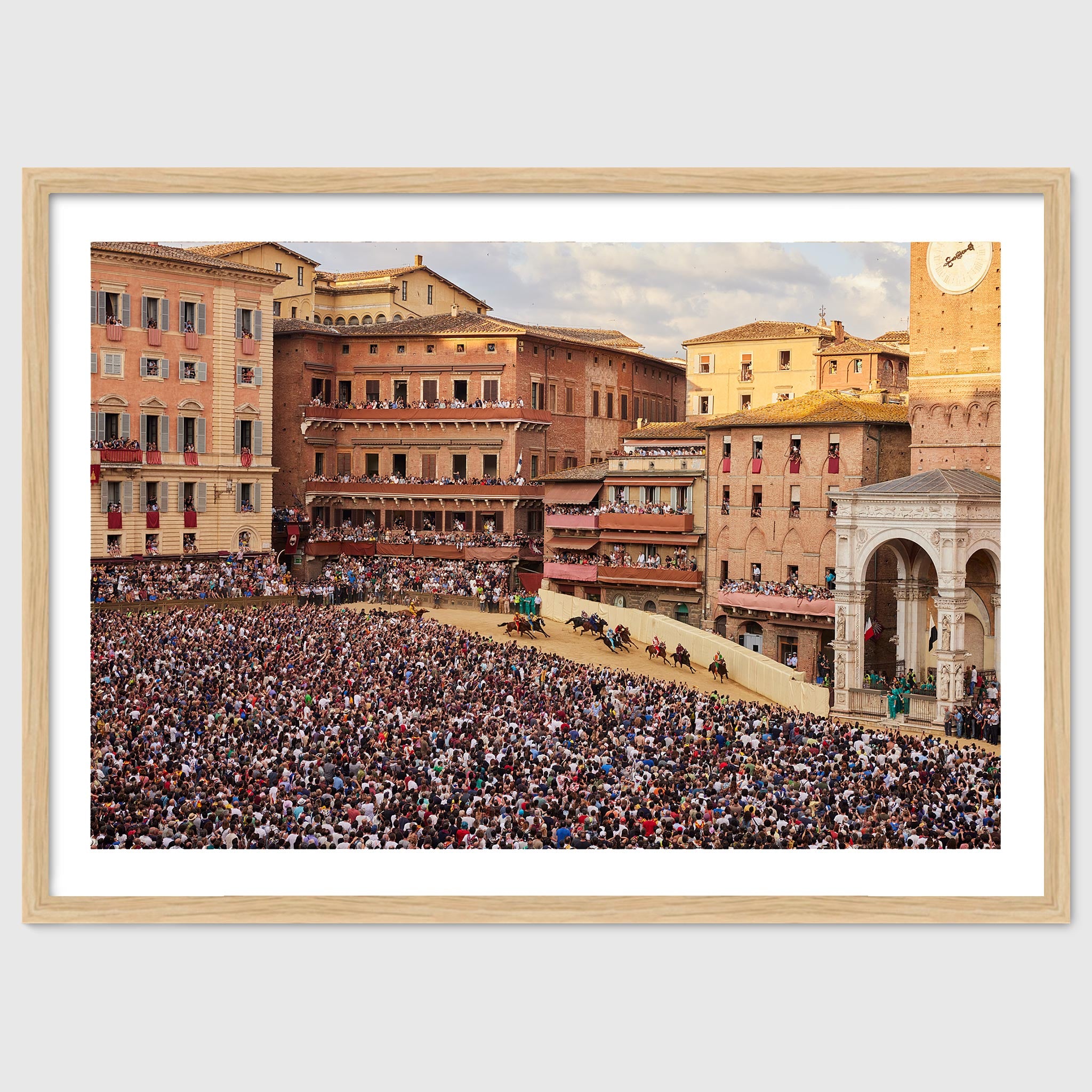La Curva di San Martino – Siena Horse Racing Wall Art, Italian Photography Print