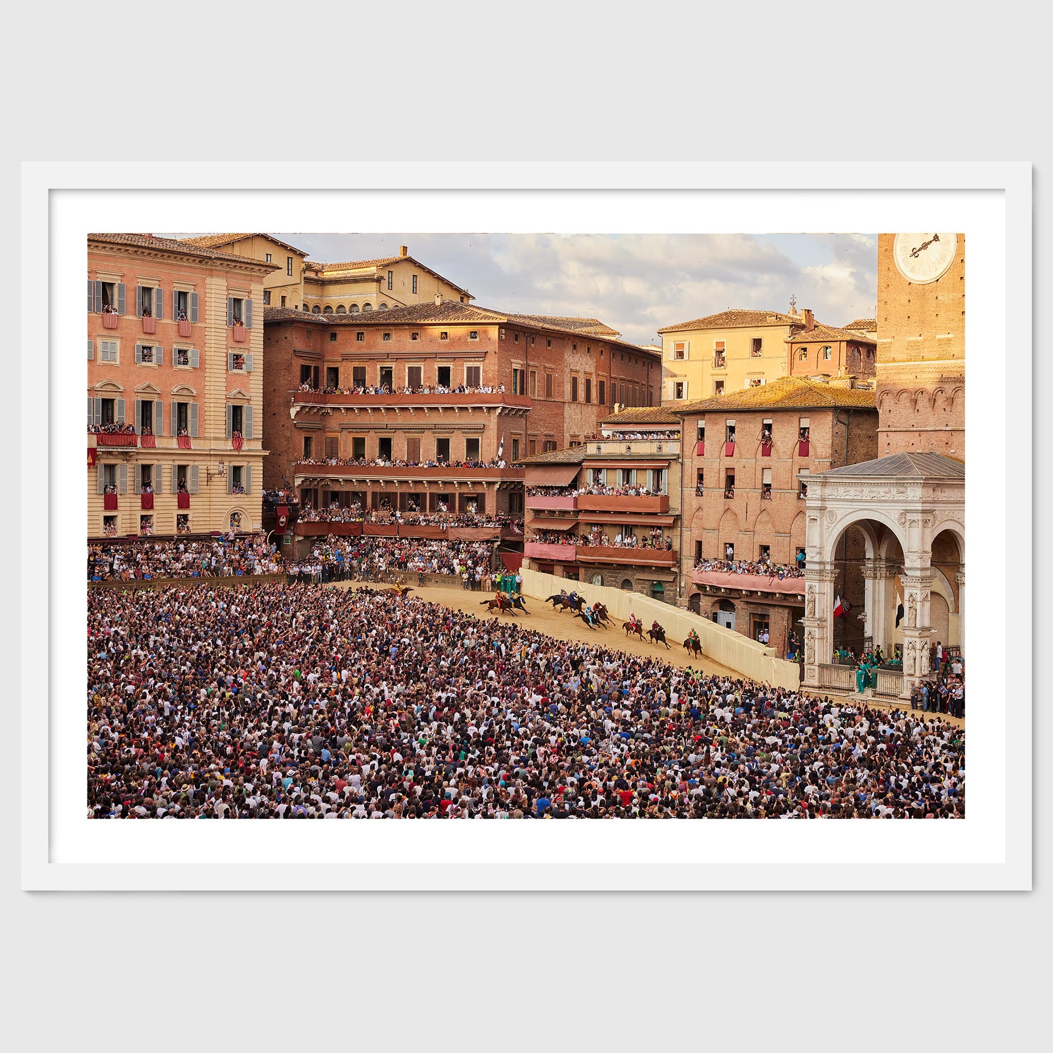 La Curva di San Martino – Siena Horse Racing Wall Art, Italian Photography Print
