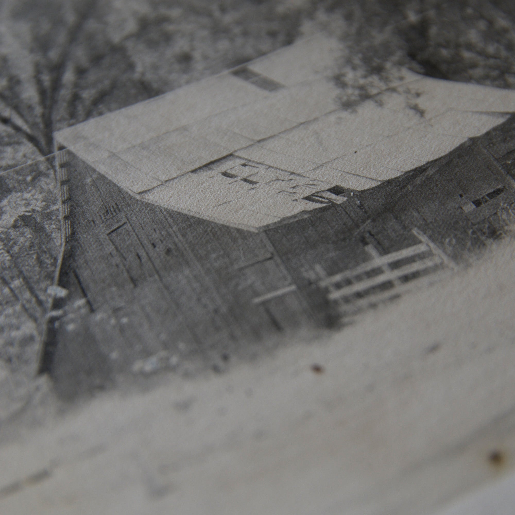 Yosemite Barn – Rural Landscape Handmade print