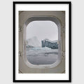 Portal – Icebergs Through a Ship Porthole, Greenland Arctic Photography